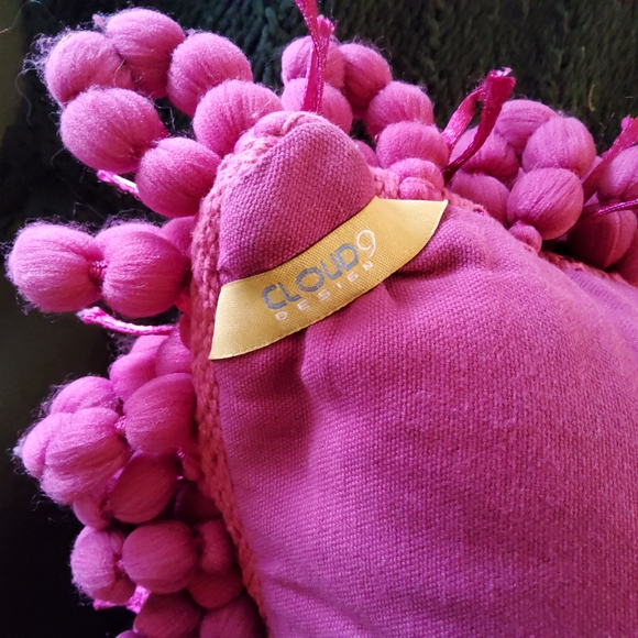 Cloud 9 Design Fuchsia Textured Accent Pillow - Picture 6 of 7